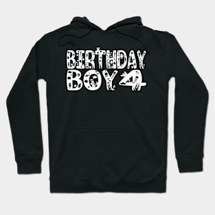 4th Birthday Boy 4 Years Old Fishing Lover Theme Party graphic Hoodie
